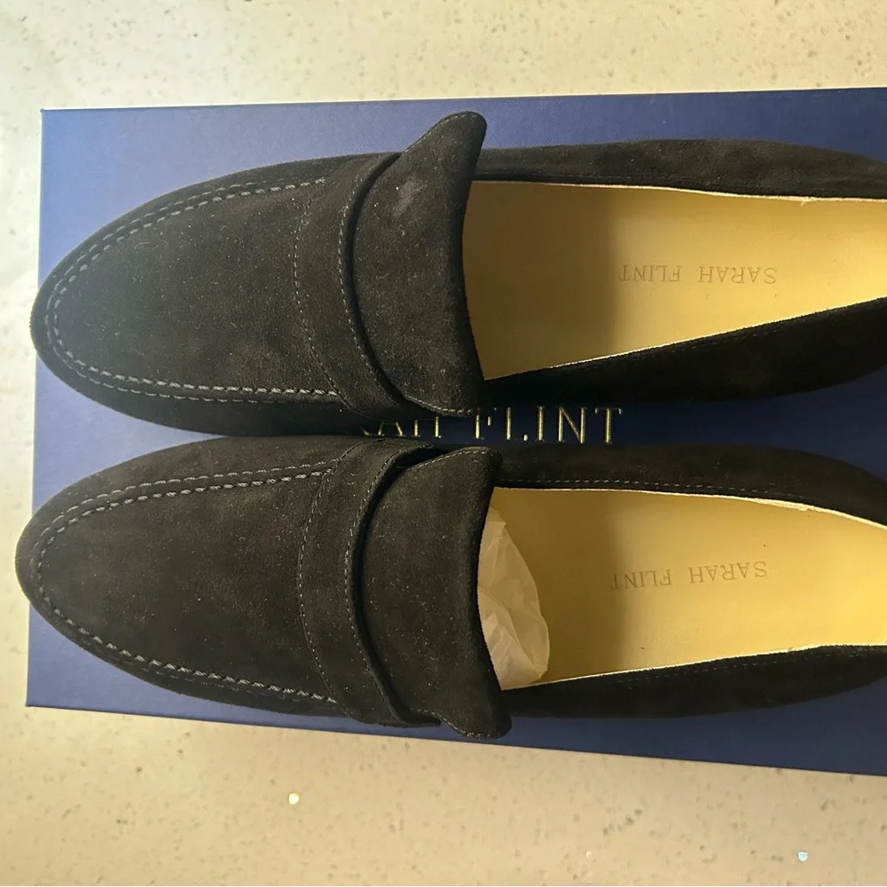 Sarah Flint Alysia Black Suede Women's Sneakers - Picture 2 of 4